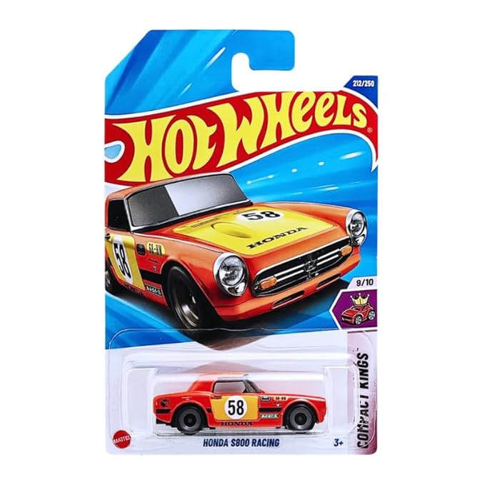 Hot Wheels Treasure Hunt 2025 Honda S800 Racing Compact kings 212/250 (Orange)