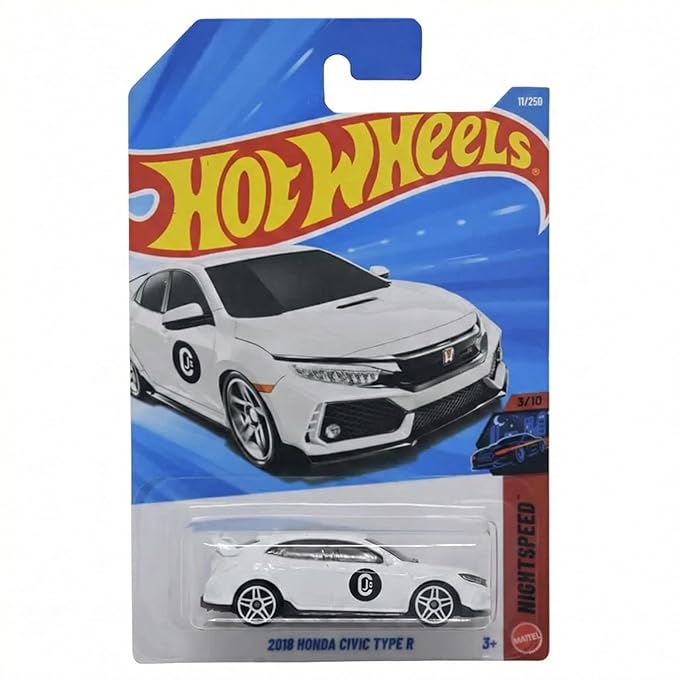 Hot Wheels 2018 Honda Civic Type R [White] Night Speed 3/10, 11/250