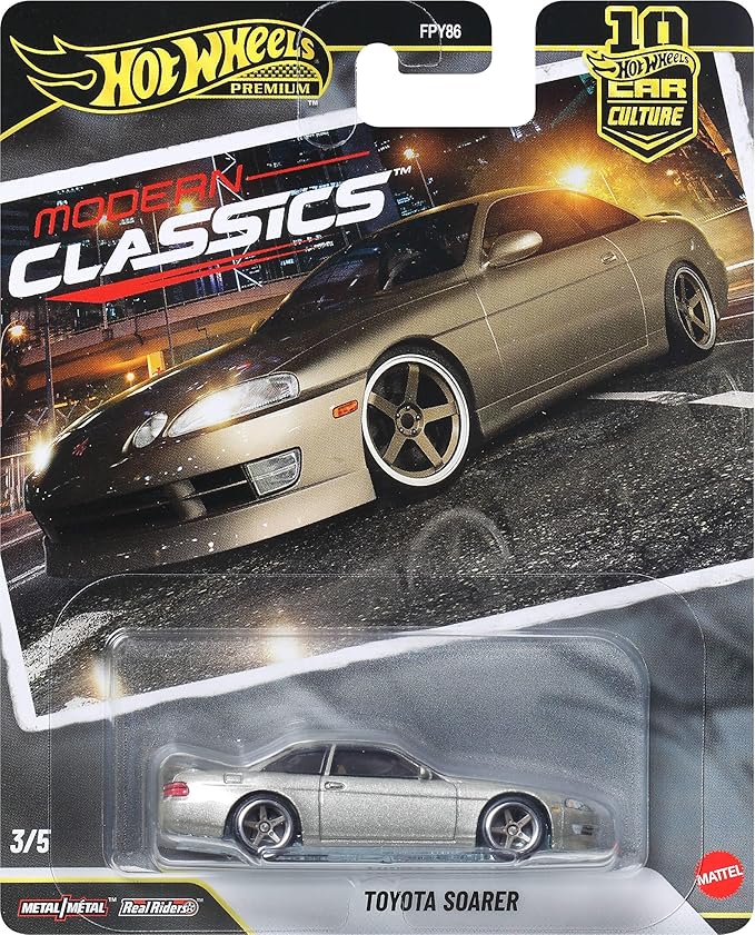 Imported - Hot Wheels Premium Car Culture Collectible Toy Car, 1:64 Scale Die-Cast Toyota SOARER